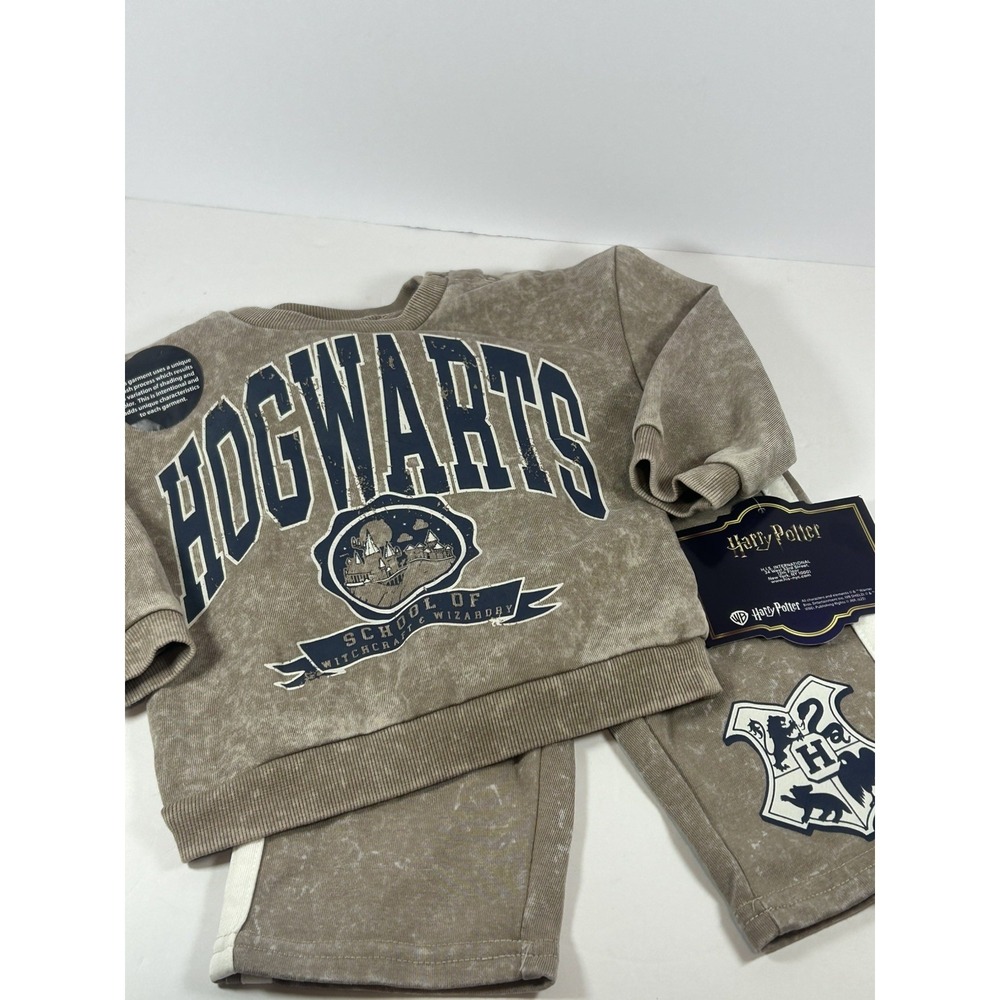 NEW Hogwarts Infant & Toddler 2 Pieces Outfit Pants & Sweatshirt Set Size 12 Mo